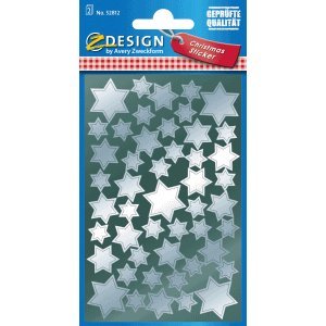 Z-Design 10 x Sticker Weihnacht Glanzfolie 2 Bogen Motiv Sterne Silber Z-Design 10 x Sticker Weihnacht Glanzfolie 2 Bogen Motiv Sterne Silber von Z-Design