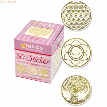 6 x Z-Design Sticker auf Rolle Motiv Lebensblume,-baum rund 38mm 3 Mot 6 x Z-Design Sticker auf Rolle Motiv Lebensblume,-baum rund 38mm 3 Mot von Z-Design