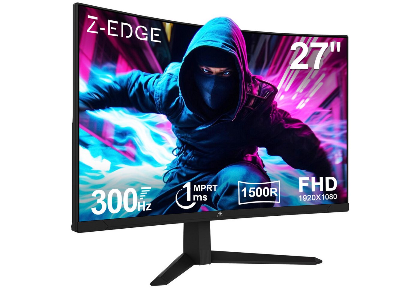Z-EDGE LED Monitor Curved-Gaming-Monitor (69 cm/27 ", 1920 x 1080 px, FHD, 1 ms Reaktionszeit, 300 Hz, LCD) von Z-EDGE