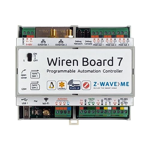 Z-Wave.Me Wiren Board 7 Z-Wave, Zigbee, Modbus, RS-485, CAN programmierbarer Controller mit Debian Linux. von Z-Wave.Me