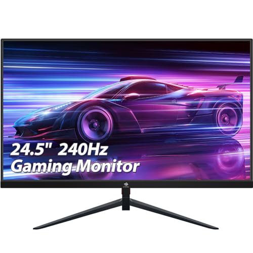 Z-Edge 25 Zoll (24,5 Zoll) Gaming Monitor 240Hz 1ms MPRT 1080P Full HD VA Panel, 350cd/m² Helligkeit, Rahmenlos Design, FreeSync, HDMI 2.0 & DisplayPort 1.4, VESA Kompatibel, Lautsprecher - Schwarz von Z Z-Edge