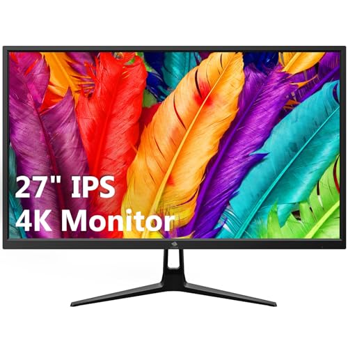 Z-Edge 27 Zoll 4K Monitor IPS Ultra HD 3840x2160, 60Hz Bildwiederholrate, LED Monitor, 300 cd/m², HDMI DP, Lautsprecher, FreeSync - Schwarz von Z Z-Edge