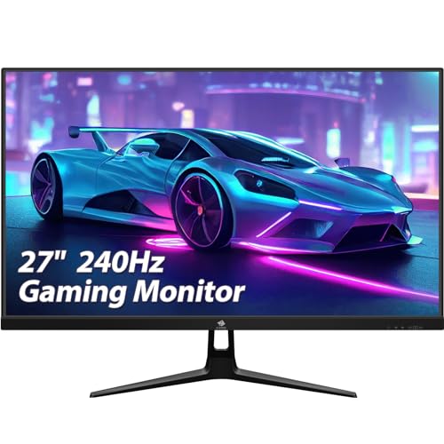 Z-Edge 27 Zoll Gaming Monitor 240Hz 1ms MPRT Full HD IPS LED Monitor, 400cd/m² Helligkeit, FreeSync, HDMI & DisplayPort, VESA Kompatibel, Lautsprecher - Schwarz von Z Z-Edge