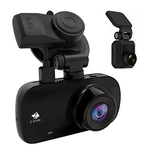 Z-Edge GPS WiFi Dashcam Dual Autokamera Frontkamera 2K & Heckkamera Full HD 1080P 2,7 Zoll LCD Bildschirm, 155° Weitwinkelobjektiv, Loop-Aufnahme, WDR, G-Sensor, Parküberwachung [2023 Upgrade Version] von Z Z-Edge