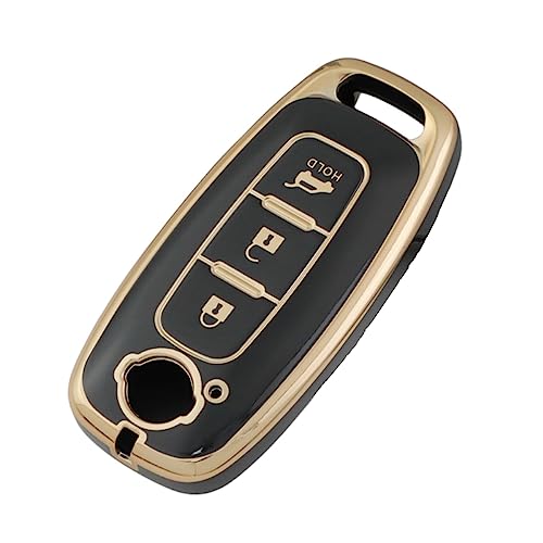 【4 Farben】 Z.MYUKI Schlüsselhülle mit Schlüsselanhänger für Nissan Juke F16 2019-2024 2025 Zubehör Key Cover (Schwarz) von Z.MYUKI