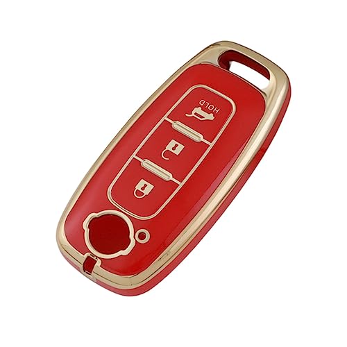 【6 Farben】 Z.MYUKI XTrail ePower Schlüsselhülle mit Schlüsselanhänger für Nissan X-Trail T33 2021-2022 2023 Zubehör Original (Rot) von Z.MYUKI