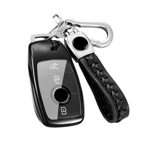 【4 Farben】 Z.MYUKI EQB X243 Schlüsselhülle mit Schlüsselanhänger für Mercedes Benz EQB X243 2021-2022 2023 Zubehör Original (Schwarz) von Z.MYUKI