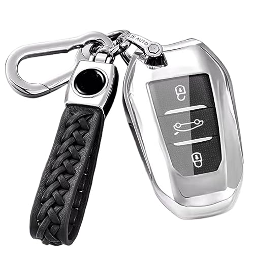 Z.MYUKI 【5 Farben】 Astra L PHEV Schlüsselhülle mit Schlüsselanhänger für Opel Astra L 2021-2023 2024 Zubehör Key Cover (Silber) von Z.MYUKI