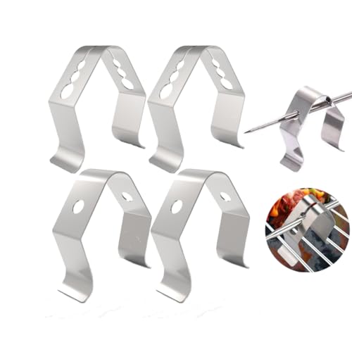 ZAAWUUT 4-Pack Edelstahl Sicherheits Probe Clips, BBQ Grill Fleisch Temp Probe Clip Halter, 2-Style flexible Probe Klemme für Temp Lesen Home Hotel Store ZAAWUUT 4-Pack Edelstahl Sicherheits Probe Clips, BBQ Grill Fleisch Temp Probe Clip Halter, 2-Style flexible Probe Klemme für Temp Lesen Home Hotel Store von ZAAWUUT