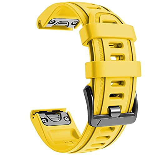 ZACLAY 20 mm schwarze Schnalle, kompatibel mit Fenix 6S Uhrenarmband, 20 mm Sport-Uhrenarmband für Fenix 5S/5S Plus/Fenix 7S/Fenix 6S Pro/D2 Delta S Smartwatch (gelb) von ZACLAY