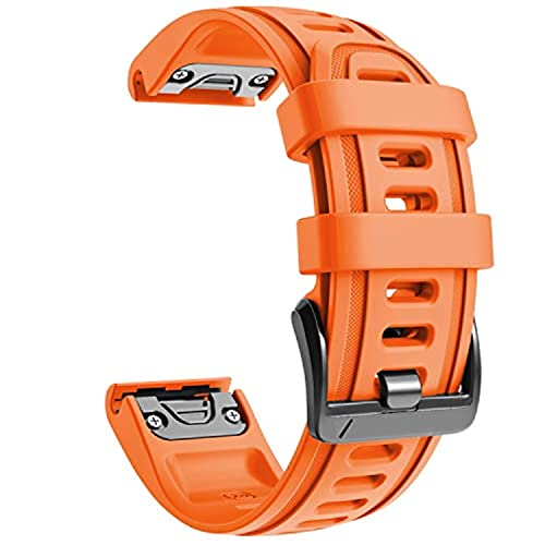 ZACLAY 20 mm schwarze Schnalle, kompatibel mit Fenix 6S Uhrenarmband, 20 mm Sport-Uhrenarmband für Fenix 5S/5S Plus/Fenix 7S/Fenix 6S Pro/D2 Delta S Smartwatch (orange) von ZACLAY