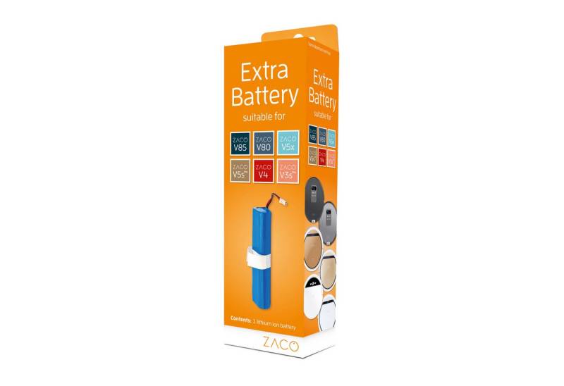 ZACO Ersatz Akku für V3sPro, V4, V5sPro, V5X, V6, V80 & V85 Saugroboter Staubsauger-Akku 2600 mAh (14,4 V), passgenau, ohne Memory Effekt von ZACO