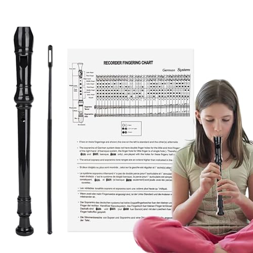 Sopran-Blockflöteninstrument, Klarionetteninstrument für Kinder - G-Taste Sopranblockflöte mit 8 Löchern,Tragbares, arbeitssparendes Musikinstrument, leichte Blockflöte für Übung und Bühne von ZAGARO