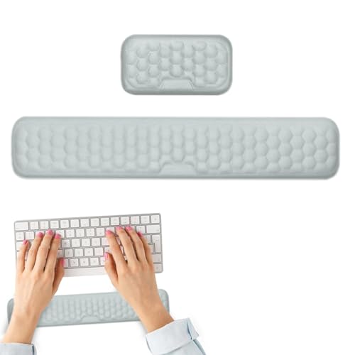 ZAGARO Tastatur-Handballenauflage,Tastaturauflage-Pads | 2 Stück bequeme Handgelenkauflage aus Memory-Schaum - Ergonomisches Tastatur-Mauspad-Set, rutschfeste Spiel-Handgelenkauflage, von ZAGARO