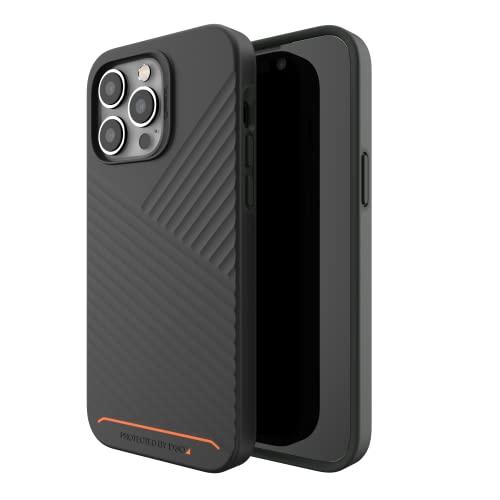 Gear4 ZAGG Denali Snap Strukturierte iPhone-Hülle, D30 Fallschutz für bis zu 5 m, verstärkte Rückplatte mit Kanten-zu-Kanten-Schutz, kabelloses Laden, Magsafe iPhone 14 Pro Max Hülle, Schwarz von ZAGG