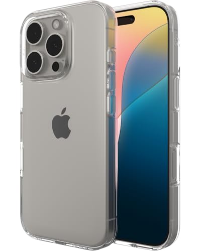 ZAGG Crystal Palace Lite, Graphen-verstärkte Hülle für iPhone 16 Pro [6.3-Inch], kein Vergilben, ultradünn, sicherer Griff, Kratzfest, stoßfest, Rückseitenabdeckung (Transparent) von ZAGG