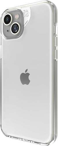 ZAGG Crystal Palace Schutzhülle für Apple iPhone 15/iPhone 14/iPhone 13, schlankes Design, 4 m Fallschutz, kabelloses Laden, Graphene, verbesserte Griffigkeit, klar von ZAGG