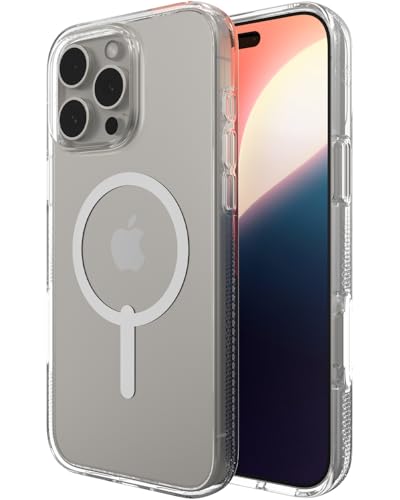 ZAGG Crystal Palace Snap, Graphen-verstärkte Hülle für iPhone 16 Pro Max [6.9-Inch], MagSafe kompatibel, kein Vergilben, Kratzfest, stoßfest, Abdeckung für die Rückseite (Transparent) von ZAGG