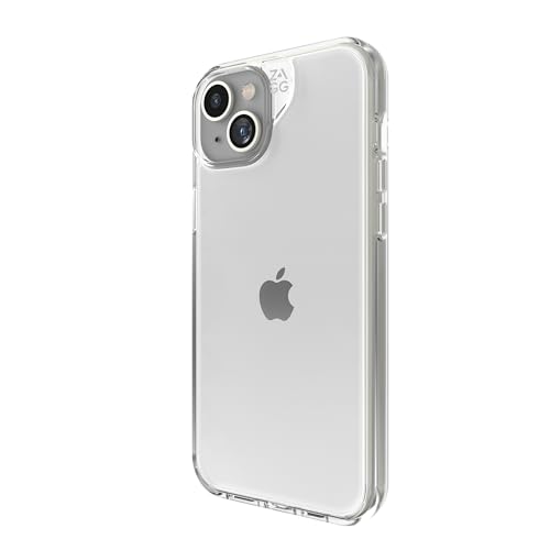 ZAGG Crystal Palace iPhone 15 Plus Clear Phone Case - Drop Protection (13ft/4m), Anti-Vergilbung & Kratzfeste iPhone Hülle, Kabellose Ladekompatibilität von ZAGG