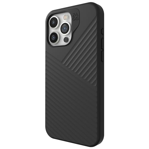 ZAGG Denali Snap iPhone 15 Pro Max Hülle – Fallschutz (5 m), zweilagige strukturierte Handyhülle für iPhone 15, rutschfestes Design, MagSafe-Handyhülle, Schwarz von ZAGG