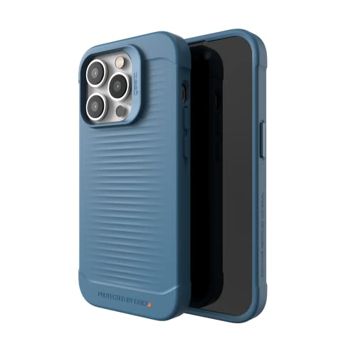 ZAGG Gear 4 Havana D30 Schutzhülle Kompatibel mit iPhone 14 Pro, Schlank, Stoßfest, Kabelloses Laden, (Blau) von ZAGG