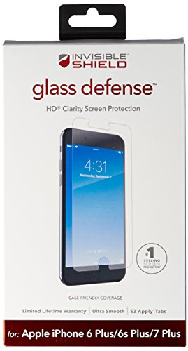 ZAGG InvisibleShield Displayschutz für Apple iPhone 8 Plus, iPhone 7 Plus, iPhone 6s Plus/6 Plus, transparent von ZAGG