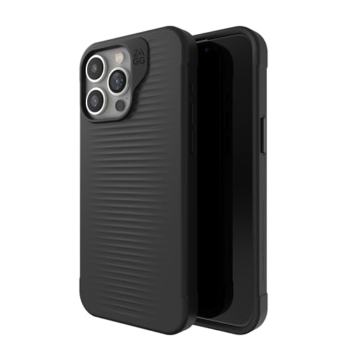 ZAGG Luxe Snap, Graphen-verstärkte Hülle für iPhone 15 Pro Max [6.7-Inch], MagSafe kompatibel, schlankes und Komfortables Design, stossfest, Abdeckung für die Rückseite (Schwarz) von ZAGG