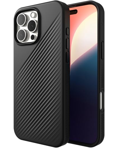 ZAGG Luxe Snap, Graphen-verstärkte Hülle für iPhone 16 Pro Max [6.9-Inch], MagSafe kompatibel, schlankes und Komfortables Design, stoßfest, Abdeckung für die Rückseite (Schwarz) von ZAGG