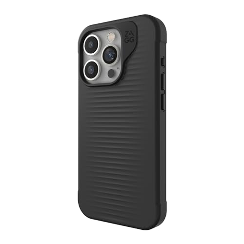 ZAGG Luxe Snap-Schutzhülle für iPhone 15 Pro – Schutzhülle, Fallschutz (3 m), strapazierfähiges Graphen-Material, schlank und leicht, MagSafe-iPhone-Hülle für iPhone 15-Modelle, Schwarz von ZAGG