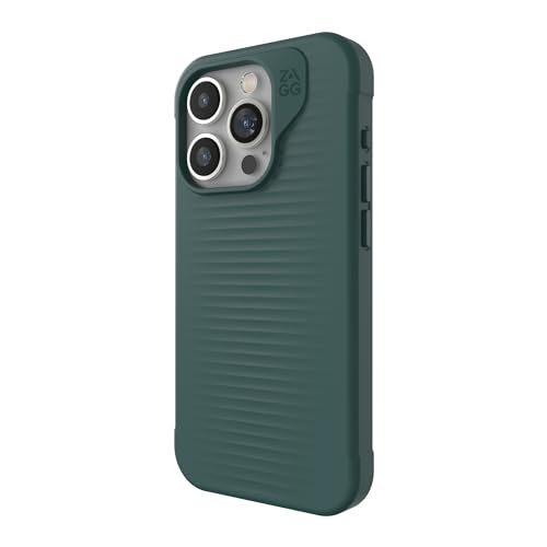 ZAGG Luxe Snap iPhone 15 Pro Hülle - schützende Handyhülle, Fallschutz (3 m), strapazierfähiges Graphen-Material, schlanke und leichte MagSafe-Handyhülle, Grün von ZAGG