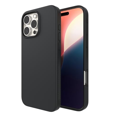 ZAGG Manhattan Snap, Graphen-verstärkte Hülle für iPhone 16 Pro Max [6.9-Inch], MagSafe-kompatibel, schlankes und weiches Design, sicherer Griff, stoßfest, Rückabdeckung (Schwarz) von ZAGG
