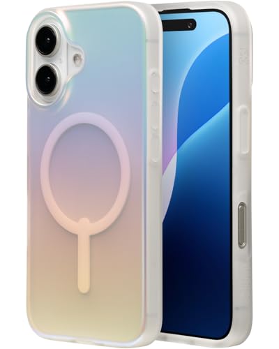 ZAGG Milan Snap, Graphen-verstärkte Hülle für iPhone 16 [6.1-Inch], MagSafe-kompatibel, kein Vergilben, schlankes Design, sicherer Griff, modisch, stoßfest, Rückabdeckung (Irisierend) von ZAGG