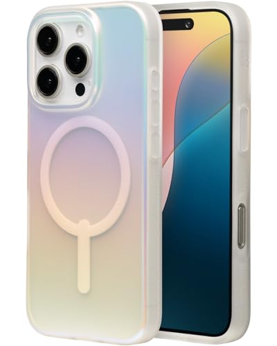 ZAGG Milan Snap, Graphen-verstärkte Hülle für iPhone 16 Pro [6.3-Inch], MagSafe-kompatibel, kein Vergilben, schlankes Design, sicherer Griff, modisch, stoßfest, Rückabdeckung (Irisierend) von ZAGG