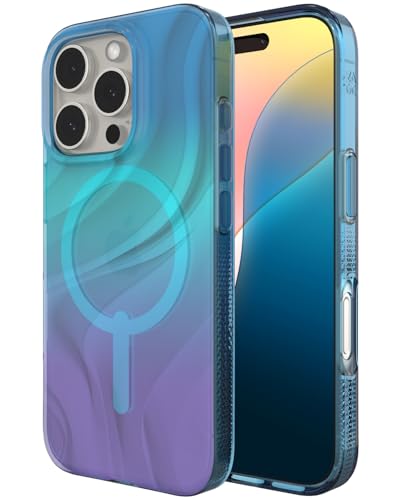 ZAGG Milan Snap, Graphen-verstärkte Hülle für iPhone 16 Pro [6.3-Inch], MagSafe-kompatibel, kein Vergilben, schlankes Design, sicherer Griff, modisch, stoßfest, Rückabdeckung (Tiefes Aurora) von ZAGG