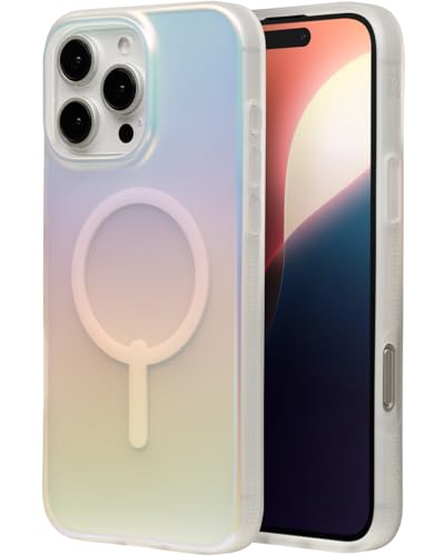 ZAGG Milan Snap, Graphen-verstärkte Hülle für iPhone 16 Pro Max [6.9-Inch], MagSafe-kompatibel, kein Vergilben, schlankes Design, sicherer Griff, modisch, stoßfest, Rückabdeckung (Irisierend) von ZAGG