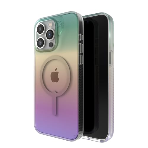 ZAGG Milan Snap, Graphen-verstärkte Hülle für iPhone 15 Pro Max [6.7-Inch], MagSafe kompatibel, kein Vergilben, stossfeste Abdeckung für die Rückseite (Irisierend) von ZAGG
