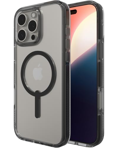 ZAGG Santa Cruz Snap, Graphen-verstärkte Hülle für iPhone 16 Pro Max [6.9-Inch], MagSafe-kompatibel, kein Vergilben, Kratzfest, schlankes Design, stoßfest, Rückabdeckung (Schwarz) von ZAGG