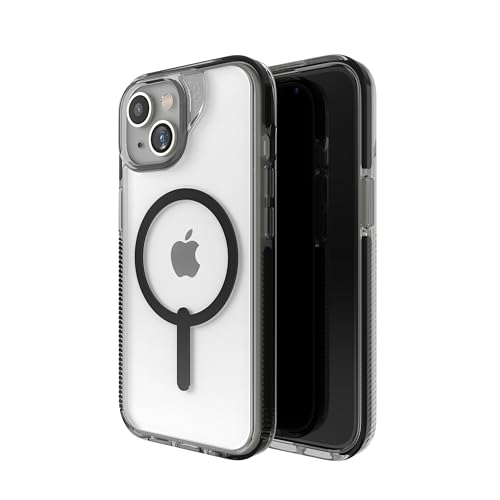 ZAGG Santa Cruz Snap Schutzhülle für Apple iPhone 15/iPhone 14/iPhone 13, Schlankes Design, Kabelloses Laden, MagSafe, Graphene, Verbesserte Griffigkeit, Recycelte Materialien, 4 m Fallschutz, Schwarz von ZAGG