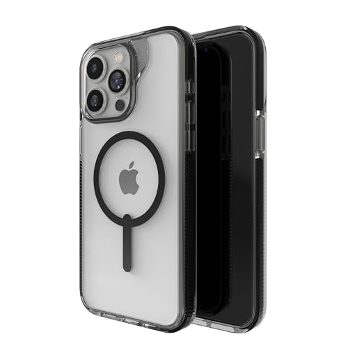 ZAGG Santa Cruz Snap, Graphen-verstärkte Hülle für iPhone 15 Pro Max [6.7-Inch], MagSafe kompatibel, kein Vergilben, stossfeste Abdeckung für die Rückseite (Schwarz) von ZAGG