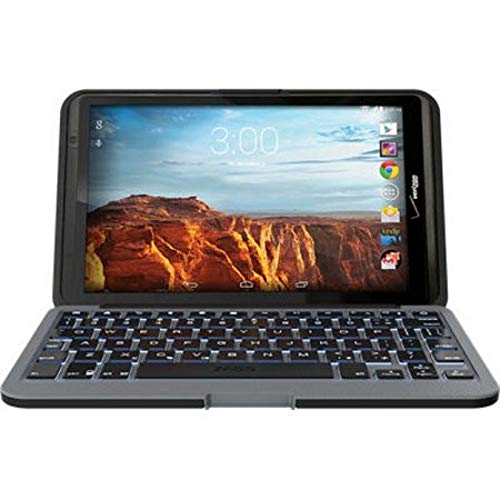 ZAGG Schutzhülle für 2016 Verizon Ellipsis 8 Zoll (20,3 cm) Tablet mit Tastatur mit Hintergrundbeleuchtung, Schwarz von ZAGG
