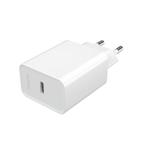 ZAGG mophie Essentials 20W 1-Port USB-C Schnellladegerät, unterstützt Power Delivery PD, EU Wandstecker für iPhone, Samsung, iPad, MacBook und andere – MagSafe optimiert, Kompaktes Design (Weiss) von ZAGG