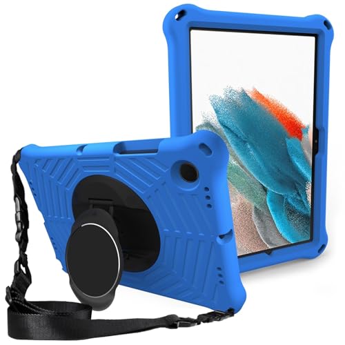 Kompatibel mit Galaxy Tab A8 10,5 Zoll 2022/2021 (SM-X207/X200/X205) Hülle, stoßfeste Schutzhülle, Griff Kickstand mit Schultergurt/Ständer, rutschfest (blau) von ZAGLDD
