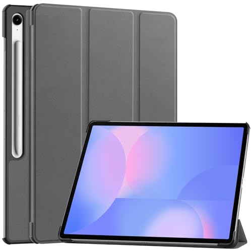 Kompatibel mit Galaxy Tab S10 FE Plus/S10 FE+ 13,3 Zoll X620 / X626B Hülle Tablet Tri-Fold Multi-Viewing Angles, Leichte Schutzhülle, Hard PC Shell, Auto Wake Sleep (Grau) von ZAGLDD