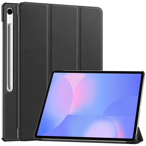 Kompatibel mit Galaxy Tab S10 FE Plus/S10 FE+ 13,3 Zoll X620 / X626B Hülle Tablet Tri-Fold Multi-Viewing Angles, leichte Schutzhülle, harte PC-Schale, automatische Wake-Sleep-Funktion (schwarz) von ZAGLDD
