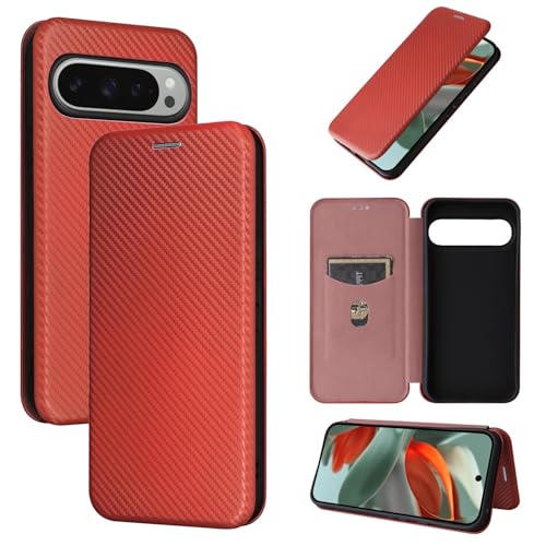 Kompatibel mit Google Pixel 10 Pro XL 5G, schlanke Karbonfaser-Texturen + PC-Hybrid-Hülle, vollständiger Schutz, stoßfest, Klapphülle, kompatibel mit Google Pixel 10 Pro XL 5G, Braun Kompatibel mit Google Pixel 10 Pro XL 5G, schlanke Karbonfaser-Texturen + PC-Hybrid-Hülle, vollständiger Schutz, stoßfest, Klapphülle, kompatibel mit Google Pixel 10 Pro XL 5G, Braun von ZAGLDD