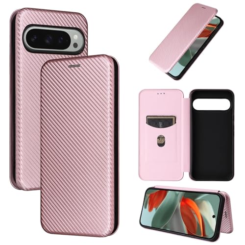 Kompatibel mit Google Pixel 10 Pro XL 5G, schlanke Karbonfaser-Texturen + PC-Hybrid-Hülle, vollständiger Schutz, stoßfest, Klapphülle, kompatibel mit Google Pixel 10 Pro XL 5G, Rosa Kompatibel mit Google Pixel 10 Pro XL 5G, schlanke Karbonfaser-Texturen + PC-Hybrid-Hülle, vollständiger Schutz, stoßfest, Klapphülle, kompatibel mit Google Pixel 10 Pro XL 5G, Rosa von ZAGLDD