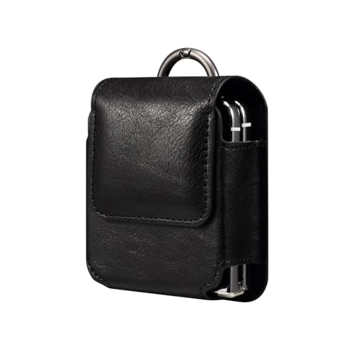Kompatibel mit Samsung Galaxy Z Flip 6/5/4/3, Z Flip3 5G, Z Flip 2 Leder-Handyholster, kompatibel mit Motorola Razr 50/50 Ultra Gürtelclip-Holster, Holstertasche mit Clip, Schwarz Kompatibel mit Samsung Galaxy Z Flip 6/5/4/3, Z Flip3 5G, Z Flip 2 Leder-Handyholster, kompatibel mit Motorola Razr 50/50 Ultra Gürtelclip-Holster, Holstertasche mit Clip, Schwarz von ZAGLDD