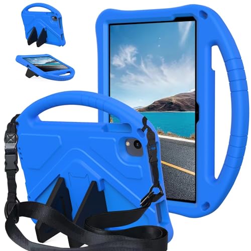 Kompatibel mit Urao C107 25,7 cm (10,1 Zoll) Jeazans OC101/C107 Android (2024), leichte EVA-Tablet-Hülle mit verstellbarem Riemen, stoßfestem Griff und Ständer, tragbare Schutzhülle, Blau von ZAGLDD