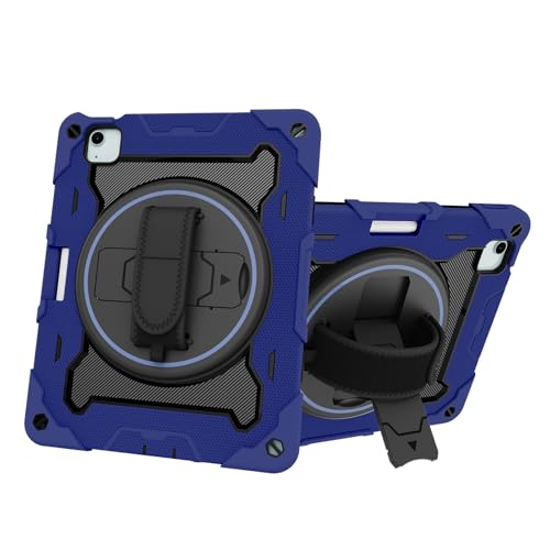 Kompatibel mit iPad Air 27,9 cm (11 Zoll) (M3 2025 7. / Air 11 Zoll M2 2024 6. Generation), strapazierfähig, stoßfest, mit Ständer, robuste Schutzhülle (Dunkelblau) von ZAGLDD