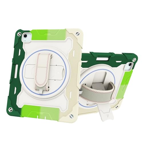 Kompatibel mit iPad Air 27,9 cm (11 Zoll) (M3 2025 7. / Air 11 Zoll M2 2024 6. Generation), strapazierfähig, stoßfest, mit Ständer, robuste Schutzhülle (grün) von ZAGLDD